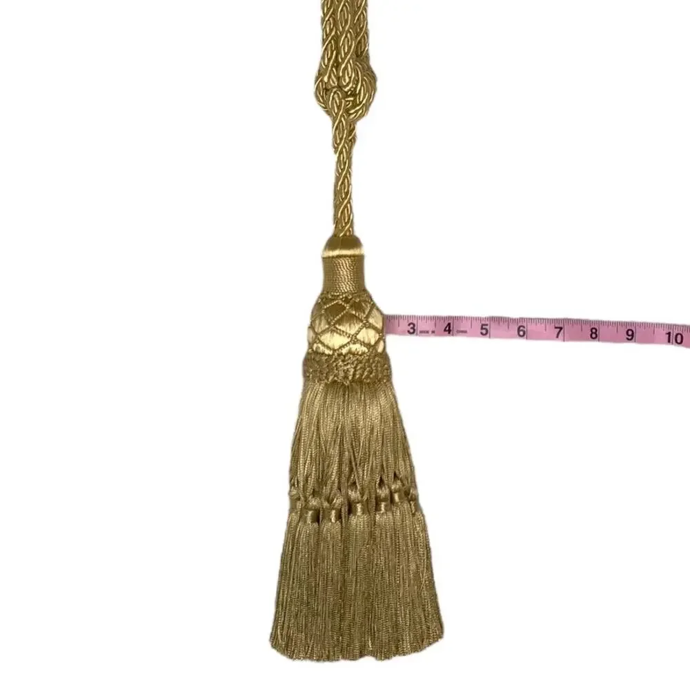 Large Gold Tassel Curtain Tieback 30